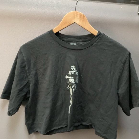MagPul Grey Armed Woman Crop Top - Picture 2 of 7